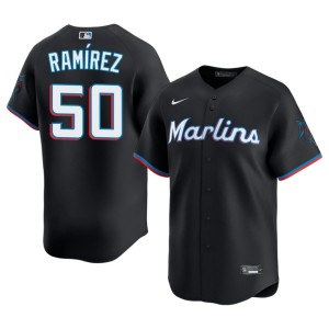 Limited Agustin Ramirez Black Men's Miracle Marlins #50 Jersey 733575-941