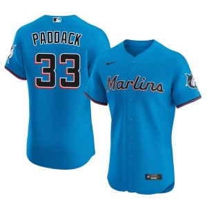 Replica #33 Miami Marlins Chris Paddack Blue Men Jerseys 645216-538