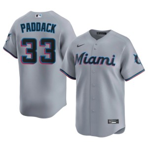 New Men Chris Paddack Miami Marlins #33 Gray Jerseys 839390-274