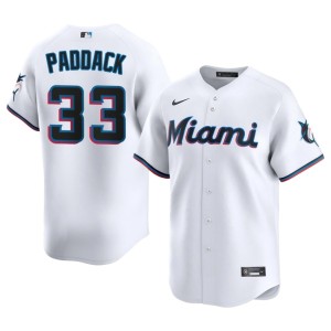 New Mens White Miami Marlins #33 Chris Paddack Jerseys 775702-836