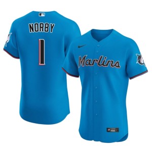 Game #1 Blue Connor Norby The Fish Mens Jerseys 366569-497