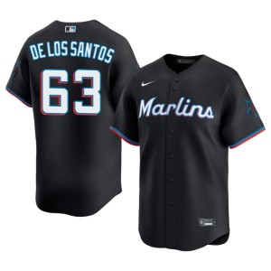 Stitched #63 Deyvison De Los Santos Black Mens MIA Jerseys 188995-511