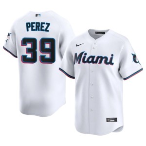 Popular Eury Perez Miami Marlins White Men #39 Jerseys 983879-120