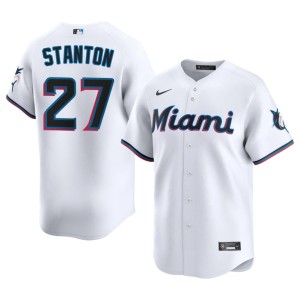 Game Miami Giancarlo Stanton #27 White Mens Jersey 118307-560