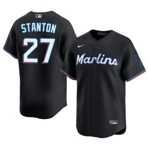 Player Men Miami Black Giancarlo Stanton #27 Jersey 552922-293