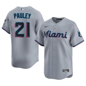 MLB Gray Graham Pauley Men MIA #21 Jersey 574719-305
