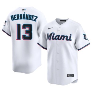 MLB White Miami Men's Heriberto Hernandez #13 Jerseys 237744-708