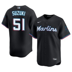 Authentic #51 Miami Black Men Ichiro Suzuki Jersey 474594-890