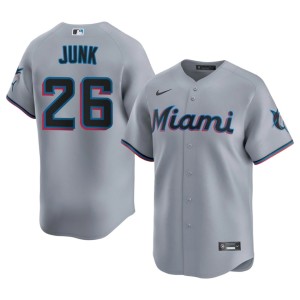 Embroidery Miami #26 Men's Gray Janson Junk Jerseys 474794-294