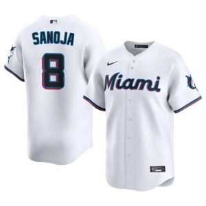 Official #8 The Fightin' Fish Men's Javier Sanoja White Jersey 269839-324