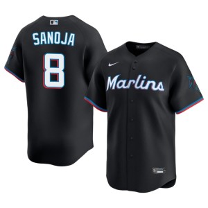 Popular MIA #8 Black Men's Javier Sanoja Jersey 128782-980