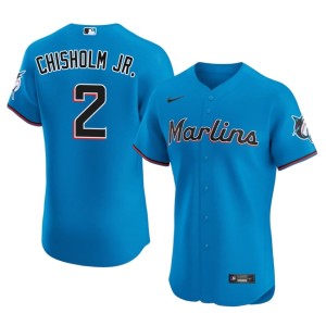 Authentic Blue MIA Jazz Chisholm Jr. Mens #2 Jersey 673261-809