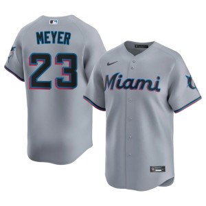 Official Max Meyer Mens Gray The Fish #23 Jerseys 148169-315