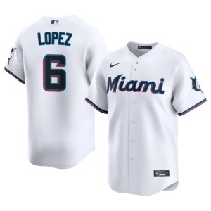 Authentic Otto Lopez Men Miami #6 White Jersey 810953-280