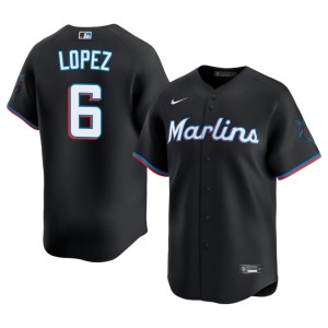 Embroidery The Fightin' Fish Men Black #6 Otto Lopez Jerseys 345618-186