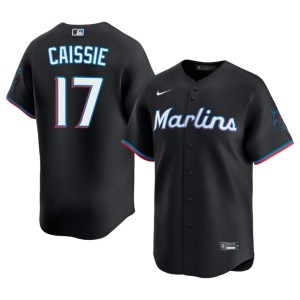 2026 Men Owen Caissie Black #17 Miami Marlins Jerseys 151069-977