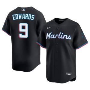 2026 Black Xavier Edwards Mens Miami #9 Jerseys 653401-466