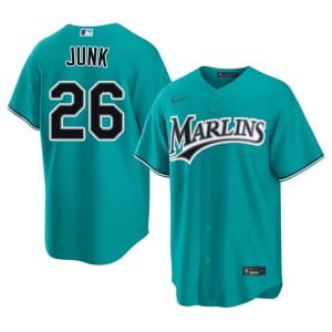 Authentic Janson Junk Miami Men Teal #26 Jersey 803005-343