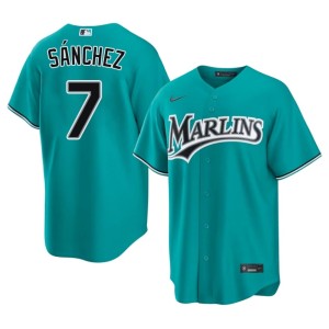 2026-27 Teal Jesus Sanchez Miami Marlins #7 Men Jerseys 362909-781