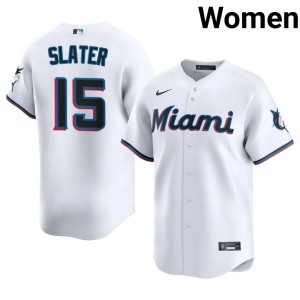 New Austin Slater The Fightin' Fish White Womens #15 Jerseys 797631-780