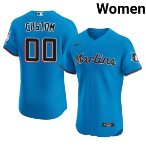 2026 #00 Blue The Fish Custom Women's Jerseys 584112-148