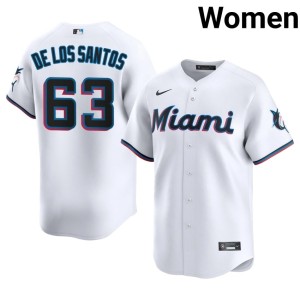 Player #63 White The Fightin' Fish Women's Deyvison De Los Santos Jersey 825069-667