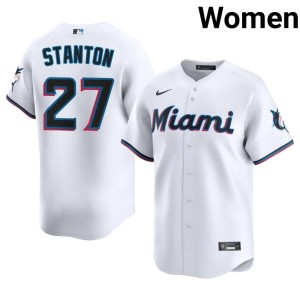 Limited #27 Giancarlo Stanton White The Fightin' Fish Womens Jerseys 436949-935