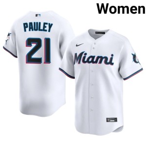 Player White Womens #21 Graham Pauley Miracle Marlins Jerseys 723729-822