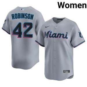 Official MIA Women Gray #42 Jackie Robinson Jersey 360334-762