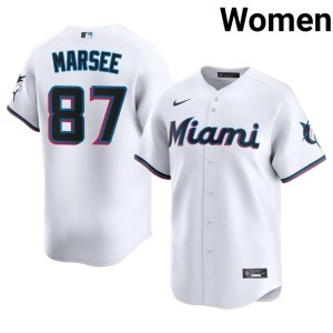 Authentic #87 Jakob Marsee MIA White Womens Jersey 661131-960