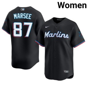 Limited The Fish Women Black #87 Jakob Marsee Jersey 724318-111