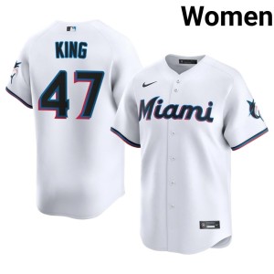2026-27 John King Miami White Women's #47 Jersey 180299-382