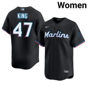 Stitched #47 Womens Black The Fish John King Jerseys 558026-756