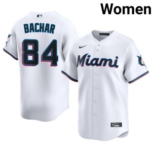 New White #84 Miami Women's Lake Bachar Jersey 973542-689