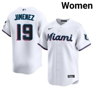 Official Leo Jimenez Miami #19 White Womens Jerseys 390674-696