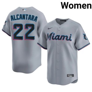 2026-27 MIA #22 Gray Womens Sandy Alcantara Jerseys 377357-550