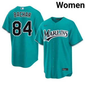 2026-27 Women's #84 Lake Bachar Teal Marlins Jerseys 181008-621