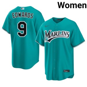 2026-27 #9 The Fish Teal Women Xavier Edwards Jersey 856842-637