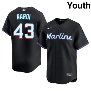 2026 Andrew Nardi Youth #43 MIA Black Jerseys 161428-747