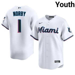 2026-27 #1 White Youth Connor Norby The Fightin' Fish Jersey 236747-781