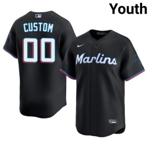 MLB The Fish #00 Custom Black Youth Jersey 978899-672