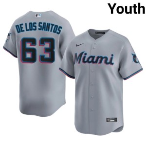 2026-27 MIA Deyvison De Los Santos #63 Youth Gray Jerseys 386634-167