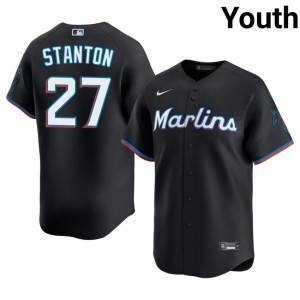 Player Black #27 The Fish Youth Giancarlo Stanton Jersey 346937-530
