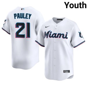 Game #21 White Graham Pauley The Fish Youth Jerseys 391738-713