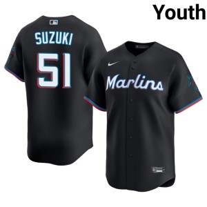 New Ichiro Suzuki The Fish Black Youth #51 Jerseys 863342-665