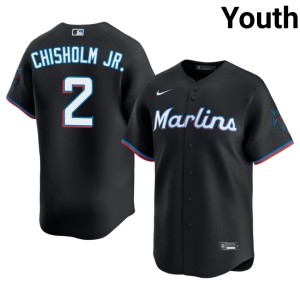 New The Fish Youth Jazz Chisholm Jr. Black #2 Jerseys 925195-753