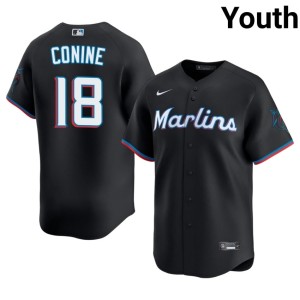 Replica Miami Youth #18 Black Jeff Conine Jerseys 837726-390