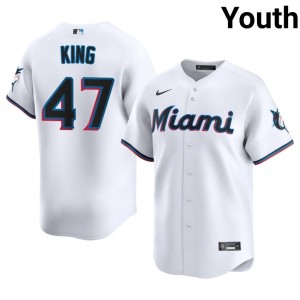 Game Youth White Miami John King #47 Jerseys 997936-668