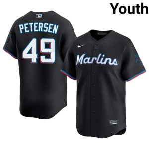 Player Youth Michael Petersen MIA #49 Black Jerseys 479235-900