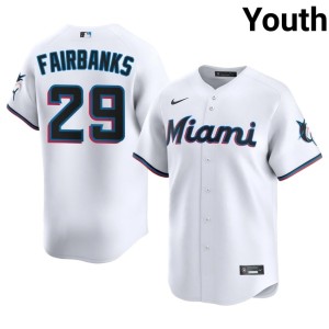 Popular #29 Youth White Pete Fairbanks MIA Marlins Jerseys 919051-280